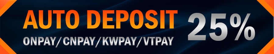 BONUS 25% KHUSUS AUTO DEPOSIT VIA KWPAY DAN CNPAY ( PROMO TERBATAS )